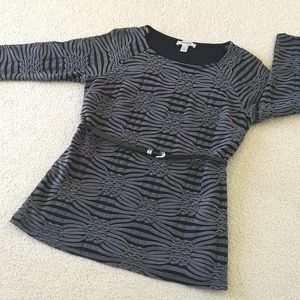 Dress Barn grey and black top